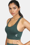 Zelocity Quick Dry Sports Bra With Removable Padding -  Green Gables — thumbnail 3